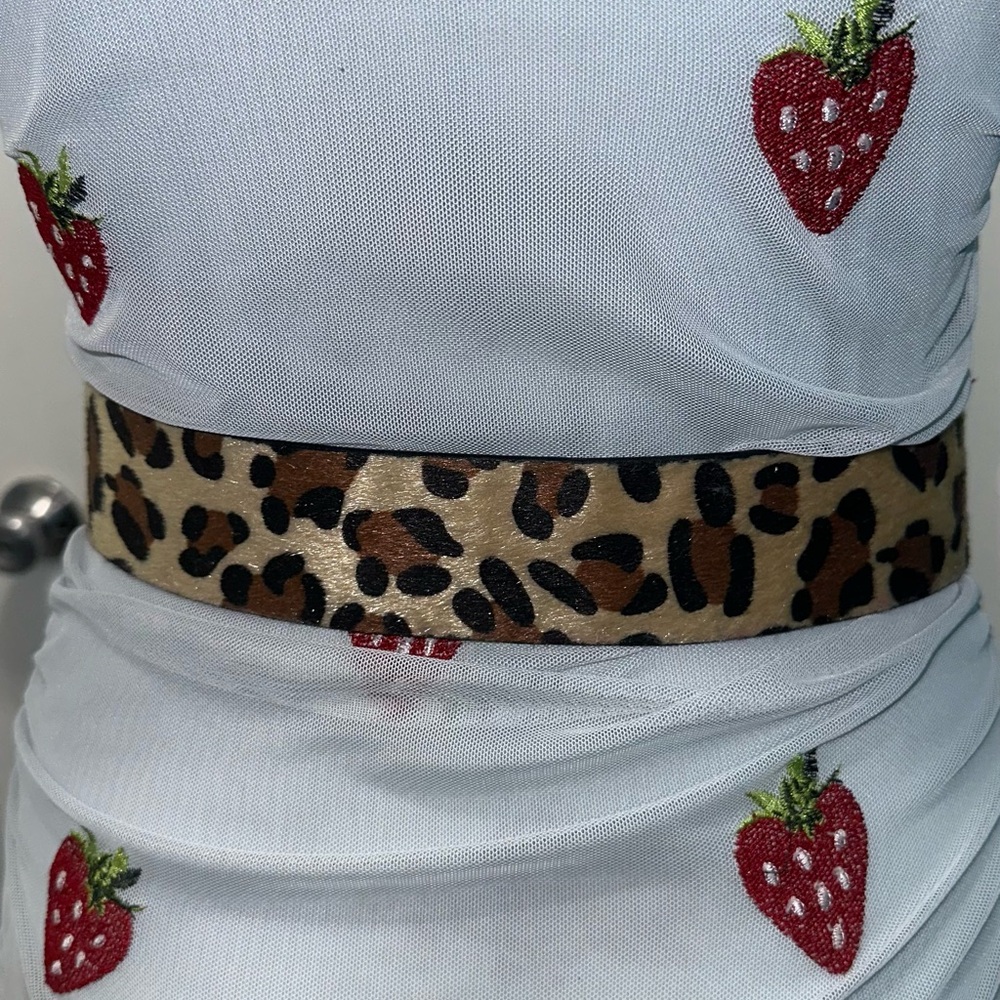 Leopard Print Belt - Picture 2 of 9